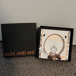 Alex and Ani Rose Gold Sea Turtle Charm Bracelet